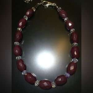 Natural ruby gemstone 18” necklace